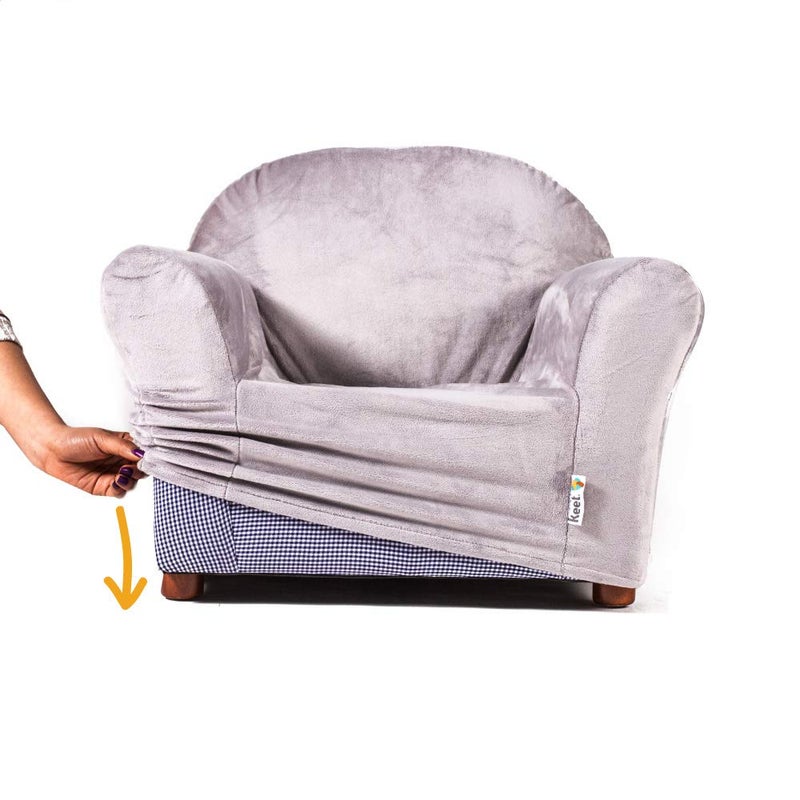 Keet Roundy Chair Slipcover for Kids Chairs â€“ Soft Minky Polyester Replacement Cover, Fits Keet Roundy & Rocking Chairs, Durable & Machine Washable, Easy to Install, Ideal for Ages 2â€“5, Playroom & Bedroom. - Image 1